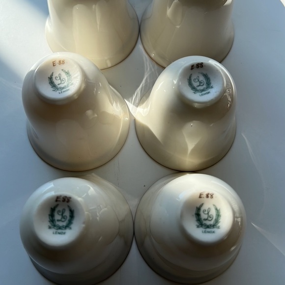 Lenox #88 Bell Shape Demitasse Liners- Set of 10. Cream with Gold Trim - Picture 9 of 12